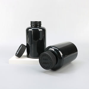 Flacon de médicament noir 250cc en plastique noir, flacon en PET, pot vide pour pilules, flacons pour capsules avec bouchon à sécurité enfant - Product Image 6
