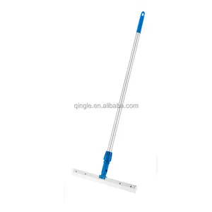 Qingle Aluminum floor squeegee with eva foam blade rubber floor wiper with aluminum long handle