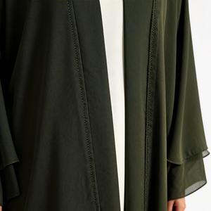Abaya de Chifón de Alta Calidad al por Mayor para Mujeres Musulmanas, Vestido Moderno y Sencillo para el Día a Día - Product Image 2