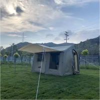 Tente de camping familiale de luxe pour l'extérieur, maison de campagne à 2 portes, 4 saisons, imperméable, toile Oxford, tente de hutte