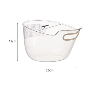 <span class=keywords><strong>Escurridor</strong></span> de Arroz de Plástico de Lujo para Cocina, con Orificios Finos, Antideslizante, para Lavar Frutas y Verduras, Escurrir Agua - Product Image 5