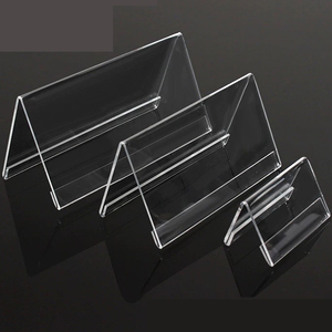 Tam Giác <span class=keywords><strong>V</strong></span> Shape Counter Top Rõ Ràng Acrylic Đăng Chủ Giấy Tag Chủ <span class=keywords><strong>V</strong></span>ới Double Side Hiển Thị Cho Kệ - Product Image 5