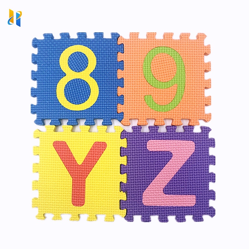 Заводская поставка цветной напольный коврик EVA с цифрами и животными в форме алфавита для образовательного познания детей