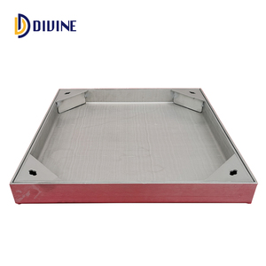 Couverture de regard d'égout invisible en aluminium encastrée pour extérieur <span class=keywords><strong>DIVINE</strong></span>, durable, résistante à la corrosion, avec cadre - Product Image 1