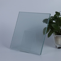 Vidrio Decorativo Esmerilado de Alta Calidad con Patrón de Puntos de Panal, Vidrio de Privacidad para Paredes Divisorias, Puertas y Decoración Residencial