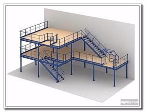 Полка для промышленных складов, мезонинная полка с многоуровневой стальной платформой, система стеллажей от производителя - Product Image 5