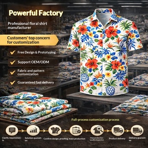 Chemise hawaïenne personnalisée pour homme, manches courtes, boutonnée, motif floral palmier, chemise de plage - Product Image 3