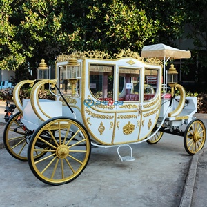 Carruaje Eléctrico Real Estilo Cenicienta, Carruaje Puxado por Caballos, Carroza Eléctrica de Boda de Alta Calidad - Product Image 2