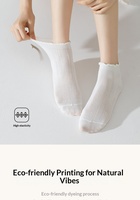 Chaussettes basses Mary Jane pour femme, fines, respirantes, antibactériennes, en maille, blanches, post-partum, effet gonflé