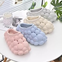 Nouvelle Arrivée – Chaussons Bulle Lychee à Fourrure, Tendance Transfrontalière, Populaires pour l'Hiver, Semelle Épaisse, Chaussures de Couple pour la Maison