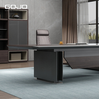 Bureau présidentiel haut de gamme poste de travail en bois moderne de luxe pour les cadres meubles élégants pour PDG durables et ergonomiques