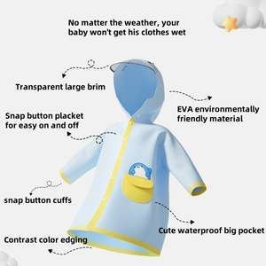 مجموعة أحذية معطف واق من المطر برسوم كرتونية لطيفة للأطفال ملابس خارجية مضادة للماء للتخييم المدرسي للاستخدام الخارجي للأولاد GirlsCustomizableLogo - Product Image 3