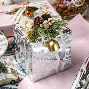 MAYPLUSS Christmas Wrapping Paper Roll 17in X 33ft Anti Curl Gift Craft Packaging Paper for Christmas Hanukkah New Year - Product Image 6