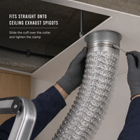 Pipa Saluran Ventilasi Aluminium Fleksibel untuk Sistem HVAC Penggunaan Dapur dengan Konektor Rivet Desain Grafis