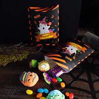 Offre Spéciale : Dossiers en Carton Recyclable pour Bonbons, Biodégradables, Écologiques, Portables, Motif Citrouille de Dessin Animé pour Halloween
