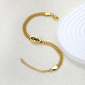 Stainless Steel Eye Necklace And <b>Bracelet</b> <b>Set</b> 40+5cm 17+5cm For Women Party Fashion Jewelry - Product Image 4