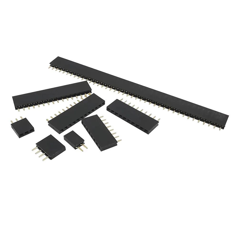 2~40Pin 2.54mm Single Row Pin Header Female Socket PCB Board Connector Pitch 2.54 mm Pinheader for Arduino