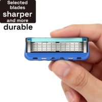 Têtes de rasoir de rechange pour hommes, vente en gros d'usine, 5 lames en acier inoxydable, revêtement anti-corrosion, manche en plastique, pour extérieur, non-électrique