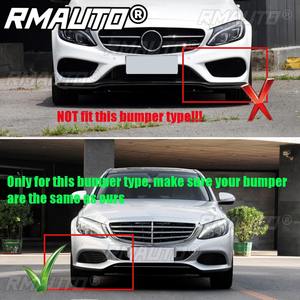 W205 Front Lip Car Front Bumper Diffuser Lip <b>Splitter</b> Spoiler Body Kit for Mercedes Benz C Class W205 2015-2018 Car Accessories - Product Image 3