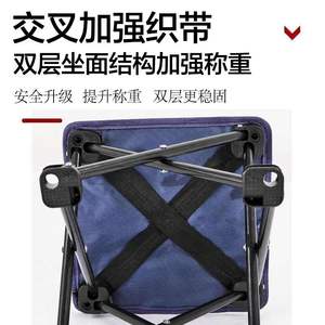 เก้าอี้พับแบบพกพา 27x27x23 ซม. เก้าอี้พับได้สำหรับกิจกรรมกลางแจ้ง เช่น ตกปลา ตั้งแคมป์ ปิกนิก วาดภาพ ลายดอกไม้ - Product Image 2