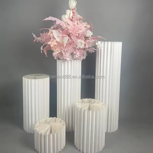 แท่นวางเค้กปาร์ตี้วันเกิดงานแต่งงานโต๊ะกระดาษอะคริลิคพับได้เสาโรมันสี - Product Image 2