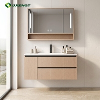 Meubles de salle de bain modernes, vanités de salle de bain imperméables, lavabos muraux, armoires de salle de bain