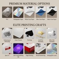Cartes à Jouer de Luxe Rouges et Noires en PVC Imperméable avec Texture Pailletée pour Fêtes de Casino et Cadeaux
