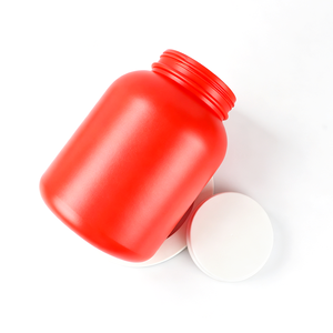 Bouteilles en plastique HDPE noir et rouge de 7500 ml et 5600 ml pour poudre de protéines, compléments alimentaires, avec bouchon à vis. - Product Image 4