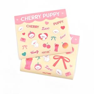 Tùy Chỉnh Tự Dính Với Logo Kết Cấu Sticker Giấy Nụ Hôn Cắt Dán Nhãn Vinyl Dễ Thương Phim Hoạt Hình Con Chó Dán Tấm - Product Image 1