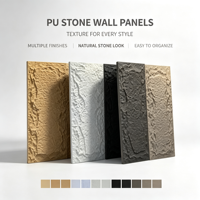 Pierre PU flexible, pierre flexible personnalisable, rayon de courbure adaptable pour mur incurvé, arche, colonne, surface irrégulière, revêtement décoratif