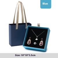 Boîte d'emballage de bijoux en trois parties en carton avec finition UV pour bague, boucles d'oreilles, collier, pendentif, coffret cadeau