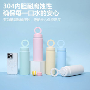Stainless Steel Water <b>Bottle</b> 500Ml Insulated With Lid Ring For Outdoor Camping - Product Image 4