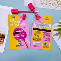 Pochette cosmétique personnalisée à petit bec verseur pour emballage de brillant à lèvres avec pinceau, sacs en plastique liquide PET PE avec buse