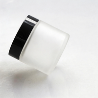 Pot en verre borosilicate vide avec couvercle en aluminium pour crème cosmétique visage et yeux, soin de la peau, lotion, impression personnalisée du logo, 30g/50g/1OZ