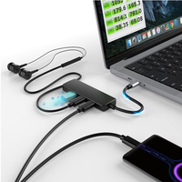 Docking Station USB Hub Berkualitas Tinggi 4 in 1 Tipe-C ke USB3.0+HDTV+PD+USB C dan Docking Station USB C untuk Laptop