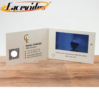 Lecteur vidéo numérique personnalisé avec écran LCD IPS de 7 pouces, avec un style de musique et un matériau en papier pour cartes de vœux de luxe et cadeaux d'affaires