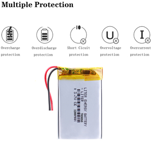 Baterai Lipo isi ulang 703050 1200mah 3.7v baterai Lithium Li Ion surya kantong PCM kapasitas tinggi baterai Lithium Ion - Product Image 4