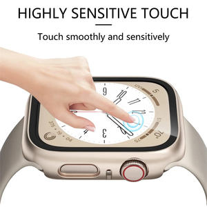 Protecteur d'écran en verre trempé transparent PC boîtier de montre intelligente pour <span class=keywords><strong>Apple</strong></span> <span class=keywords><strong>Watch</strong></span> série 11 couverture pour IWatch 10 9 8 7 6 - Product Image 3