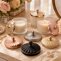 Couvercles plats en métal pour bougies – Or, Argent, Or Rose, Noir – Couvercles pour pots à bougies