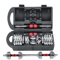 Vente directe d'usine d'haltères réglables de haute qualité, ensemble d'haltères et de barres 3 en 1, 30 KG, 50 KG, équipement d'entraînement avec haltères