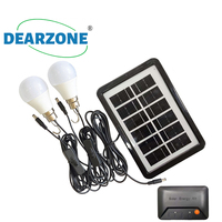 Nouvelle arrivée, petit kit d'éclairage solaire à LED, système d'éclairage solaire 3W, câble de 3 m, sortie USB, ampoules LED solaires, mini système d'éclairage solaire