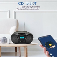 Lecteur radio portable CD/USB/AUX/FM avec haut-parleurs stéréo intégrés, écran LCD, prise casque, mode veille, apprentissage des langues, usage prénatal