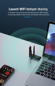 Nhà Máy Ban Đầu 1200Mbps 4 Anten 2.4G 5Ghz Dual Band Wifi USB <span class=keywords><strong>Adapter</strong></span> Trình Điều Khiển Không Dây Miễn Phí Card Mạng Cho Các Cửa Sổ <span class=keywords><strong>7</strong></span> 10 11 - Product Image 5