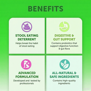 Özel hiçbir Poo tozu Pet sağlık takviyesi köpek probiyotik davranır kedi maması doğal maddeler ile sindirim sağlığını korumak - Product Image 2