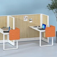 OMNI – Tables de travail modulaires modernes multi-positions avec cloisons d'intimité ergonomiques en acier inoxydable, assemblage facile