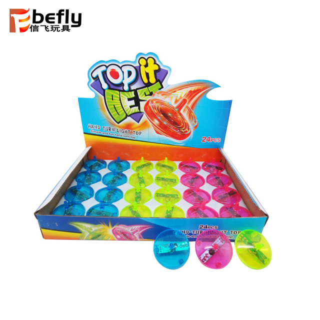 Прозрачный ручной поворотный светильник, игрушка, пластиковый вращающийся верх