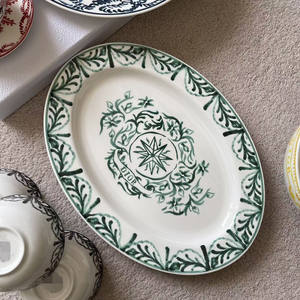 Juego de platos de porcelana de China de hueso de diseño azul y blanco de lujo europeo, placas de carga impresas con patrón de tigre para boda - Product Image 4