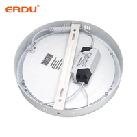 Plafonniers LED encastrés ERDU, nouveau design simple, rond et carré, 6w 12w 24w