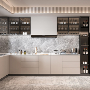 Set di Mobili da <span class=keywords><strong>Cucina</strong></span> Moderni Personalizzati a L, Design Gratuito in 48 Ore, <span class=keywords><strong>Isola</strong></span> <span class=keywords><strong>Cucina</strong></span> in Compensato <span class=keywords><strong>e</strong></span> MDF Prodotta in Cina - Product Image 1