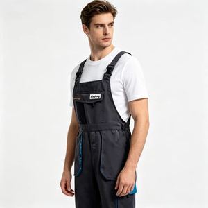 Robust Light Ribstop Bibpants Sturdy <strong>Work</strong> Overalls Anti-Tear Fabric for General Labor Service - Product Image 2